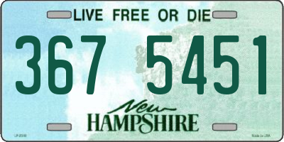 NH license plate 3675451