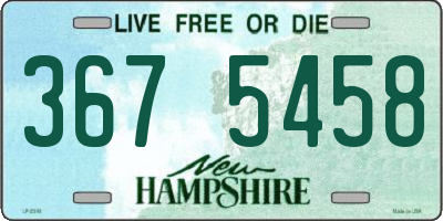 NH license plate 3675458