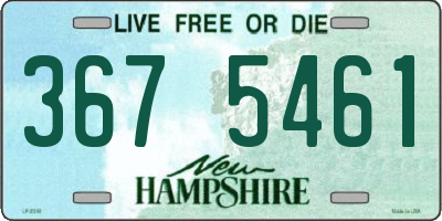 NH license plate 3675461