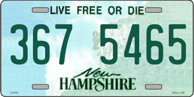 NH license plate 3675465