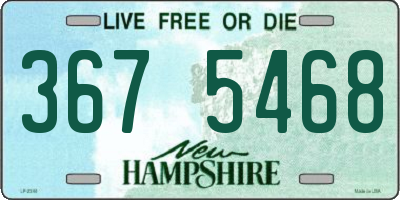 NH license plate 3675468