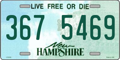 NH license plate 3675469