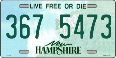 NH license plate 3675473