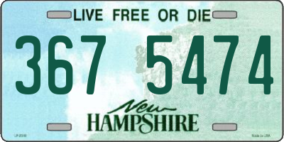 NH license plate 3675474