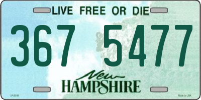 NH license plate 3675477
