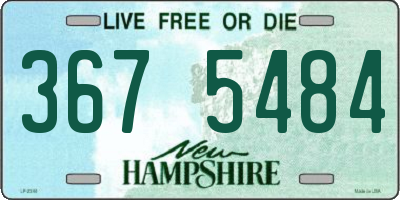 NH license plate 3675484