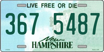 NH license plate 3675487