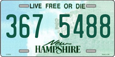 NH license plate 3675488