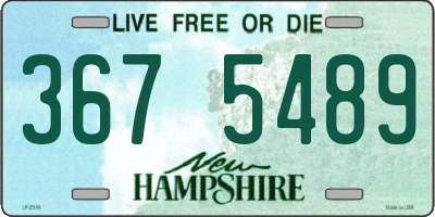 NH license plate 3675489