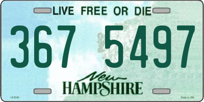 NH license plate 3675497