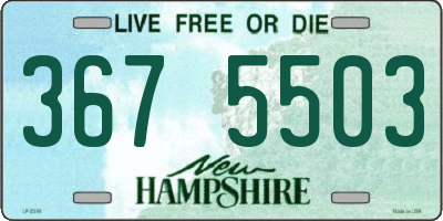 NH license plate 3675503