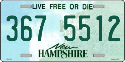 NH license plate 3675512