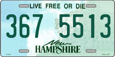 NH license plate 3675513