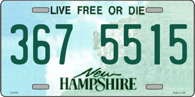 NH license plate 3675515