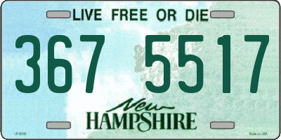 NH license plate 3675517