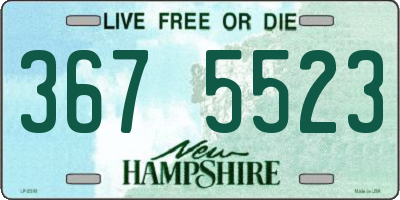 NH license plate 3675523
