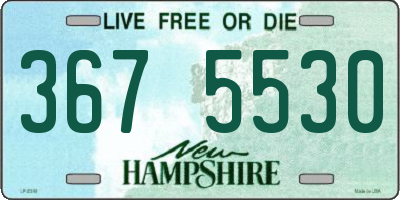 NH license plate 3675530