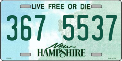 NH license plate 3675537