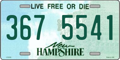 NH license plate 3675541