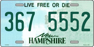 NH license plate 3675552