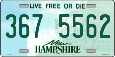 NH license plate 3675562