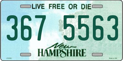 NH license plate 3675563