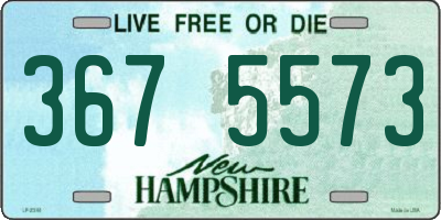 NH license plate 3675573