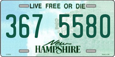 NH license plate 3675580
