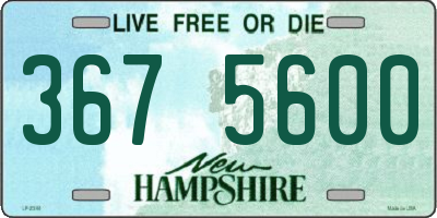 NH license plate 3675600