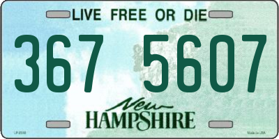 NH license plate 3675607
