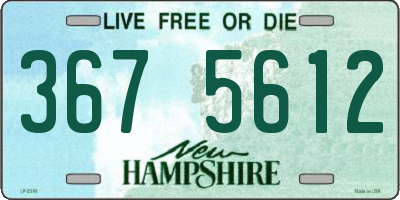 NH license plate 3675612