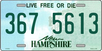NH license plate 3675613