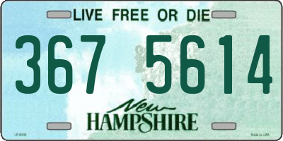 NH license plate 3675614