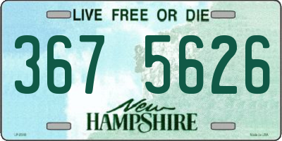 NH license plate 3675626