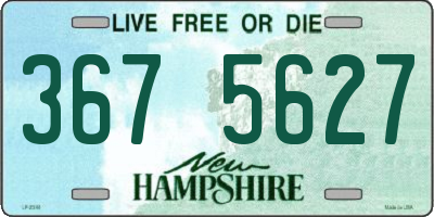 NH license plate 3675627