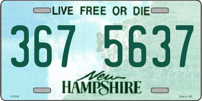 NH license plate 3675637