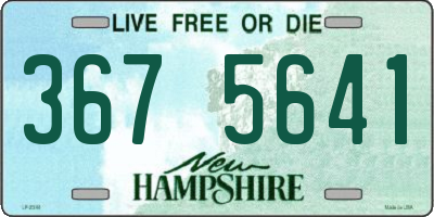 NH license plate 3675641