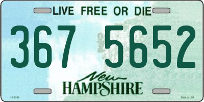 NH license plate 3675652