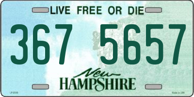 NH license plate 3675657