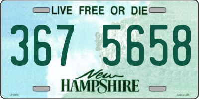 NH license plate 3675658