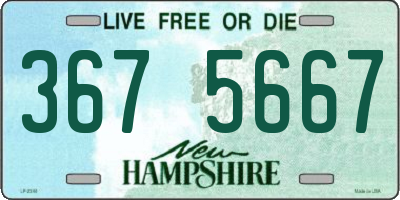 NH license plate 3675667