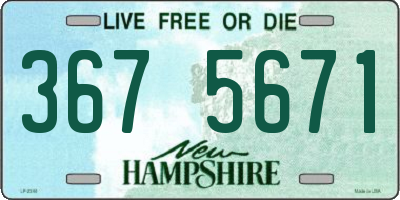 NH license plate 3675671