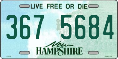 NH license plate 3675684