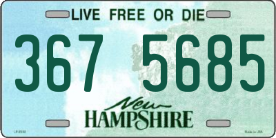 NH license plate 3675685