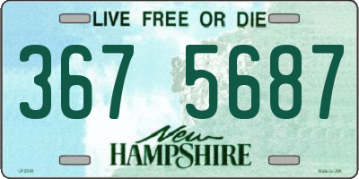 NH license plate 3675687
