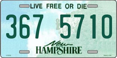NH license plate 3675710