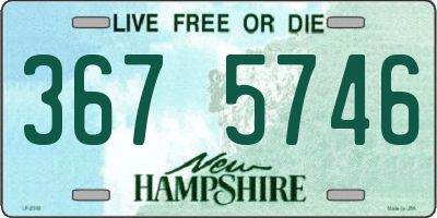 NH license plate 3675746