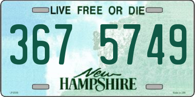 NH license plate 3675749