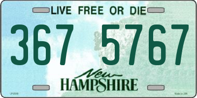 NH license plate 3675767