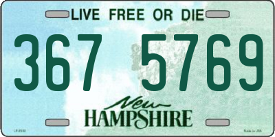 NH license plate 3675769